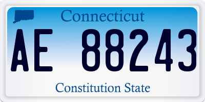 CT license plate AE88243