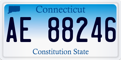 CT license plate AE88246