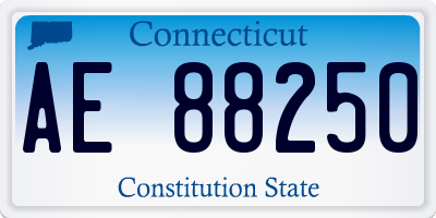 CT license plate AE88250