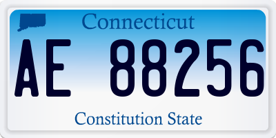 CT license plate AE88256