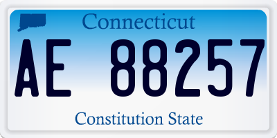 CT license plate AE88257