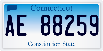 CT license plate AE88259