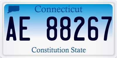 CT license plate AE88267