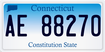 CT license plate AE88270