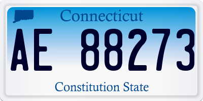 CT license plate AE88273