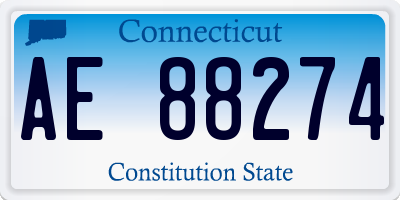 CT license plate AE88274