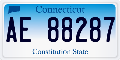 CT license plate AE88287