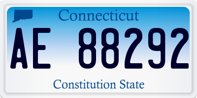 CT license plate AE88292