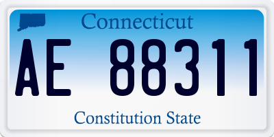CT license plate AE88311