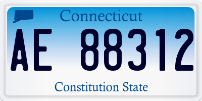 CT license plate AE88312