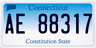 CT license plate AE88317
