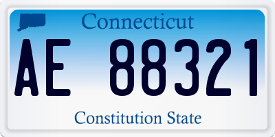CT license plate AE88321
