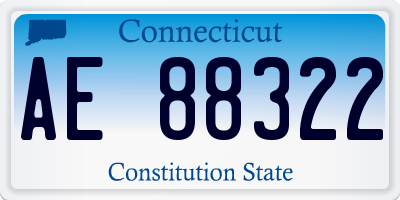 CT license plate AE88322