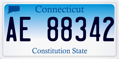 CT license plate AE88342