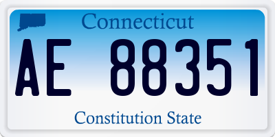 CT license plate AE88351
