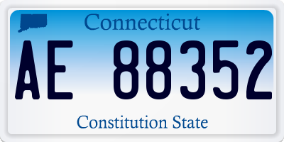 CT license plate AE88352