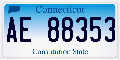 CT license plate AE88353