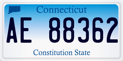CT license plate AE88362