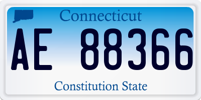 CT license plate AE88366
