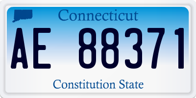 CT license plate AE88371