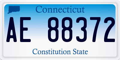 CT license plate AE88372