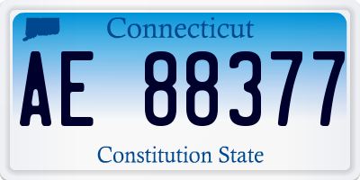 CT license plate AE88377