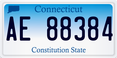 CT license plate AE88384
