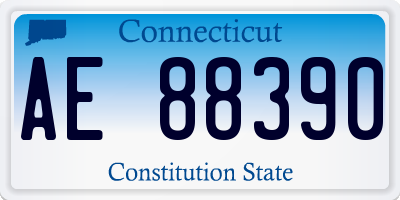 CT license plate AE88390