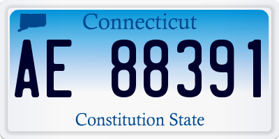 CT license plate AE88391