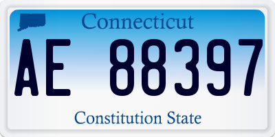 CT license plate AE88397