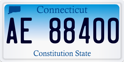 CT license plate AE88400