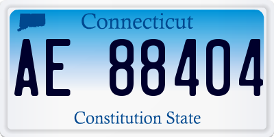 CT license plate AE88404