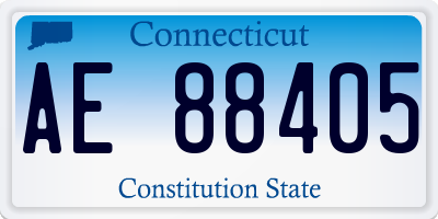 CT license plate AE88405