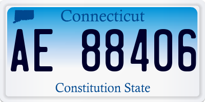 CT license plate AE88406