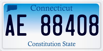 CT license plate AE88408