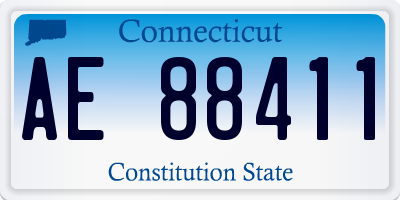 CT license plate AE88411