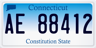CT license plate AE88412