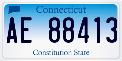 CT license plate AE88413