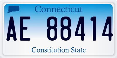 CT license plate AE88414