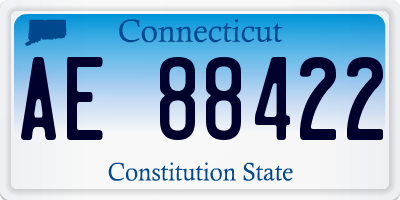 CT license plate AE88422