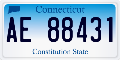 CT license plate AE88431