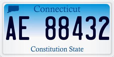 CT license plate AE88432
