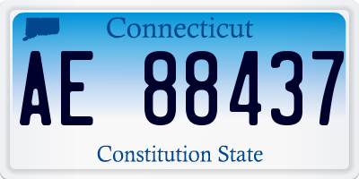 CT license plate AE88437