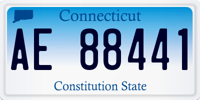 CT license plate AE88441