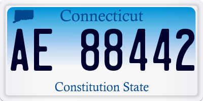 CT license plate AE88442