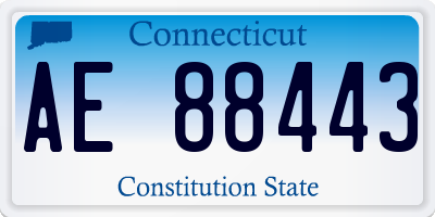 CT license plate AE88443