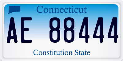 CT license plate AE88444