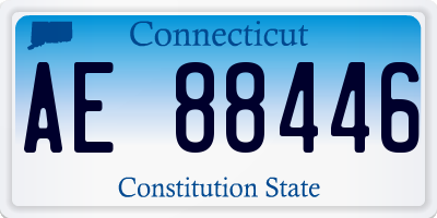 CT license plate AE88446