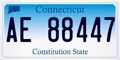 CT license plate AE88447