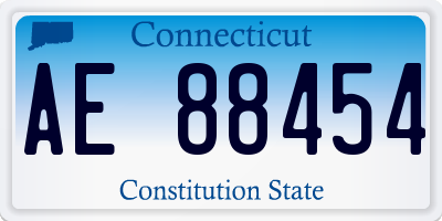 CT license plate AE88454